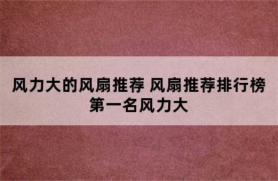 风力大的风扇推荐 风扇推荐排行榜第一名风力大